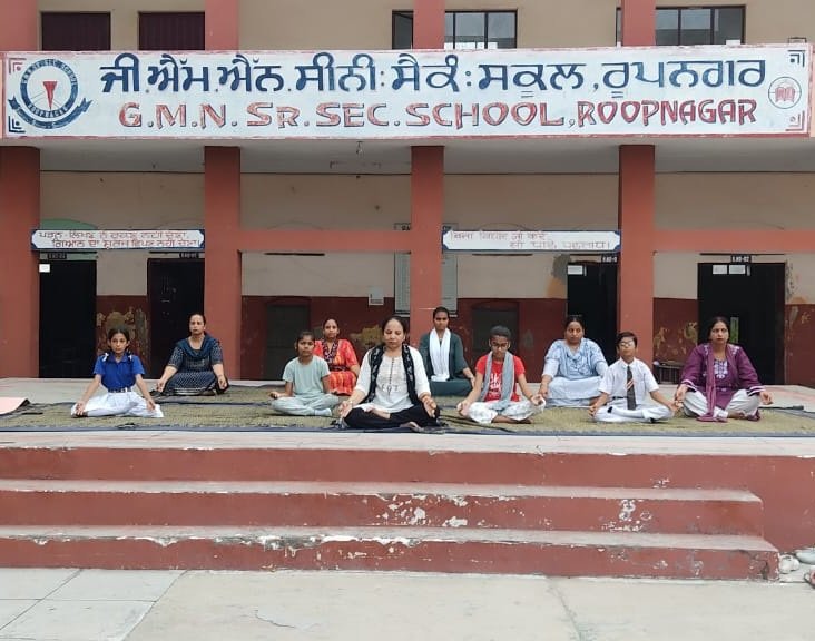 International yoga day celebration in G. M. N. Sr. Sec. School Ropar